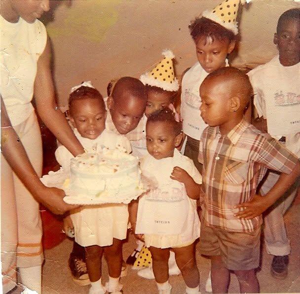 Leslie at a childhood birthday